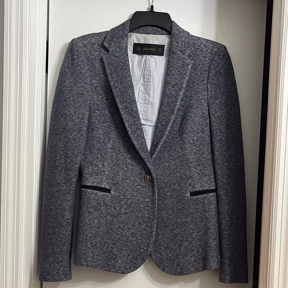 Zara Navy Blue Women’s Blazer (M) - Picture 4 of 6